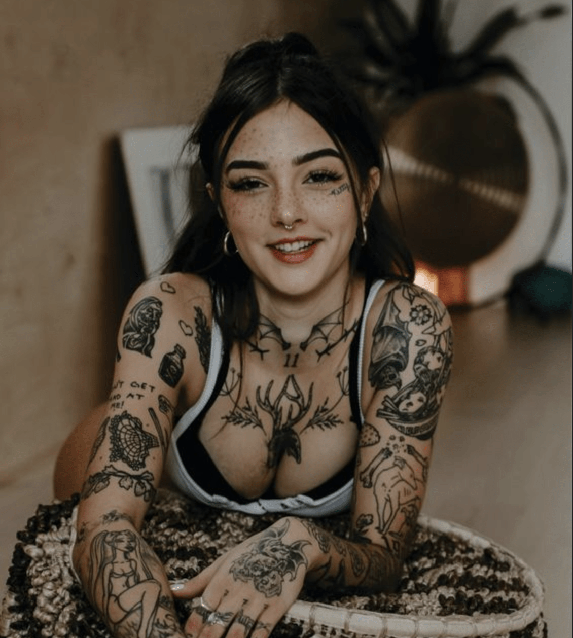 Girl tattoo model